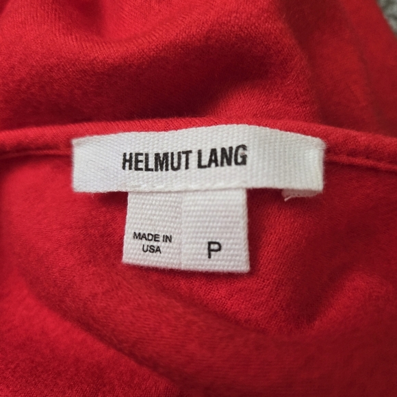 Helmut Lang 100% Wool Asymmetrical Jersey Mini Dress Cowl Bodycon Sheath Size P - Picture 7 of 10